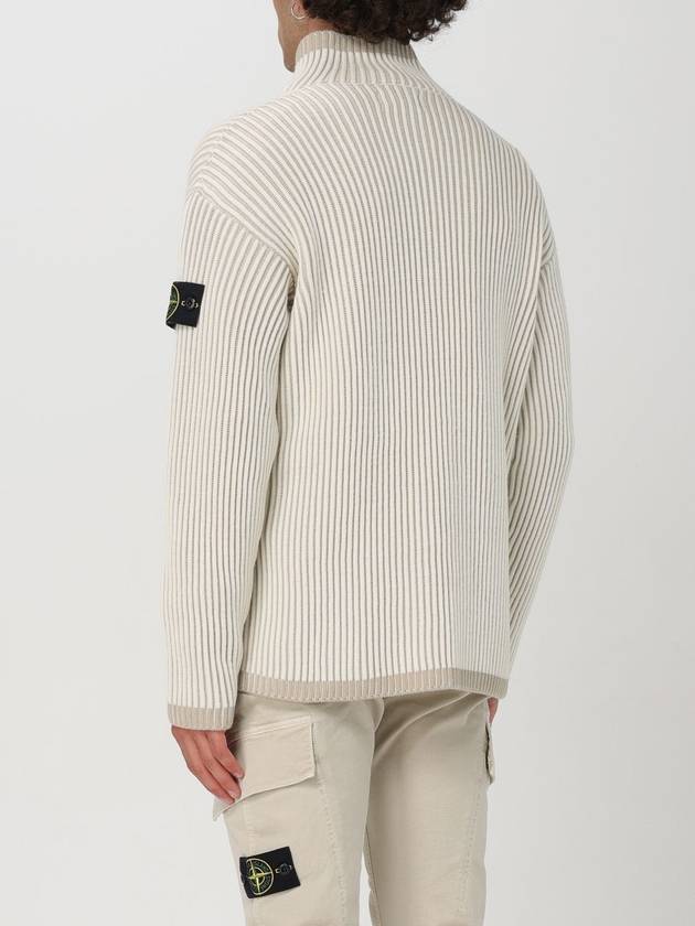 Vanish Ribbed Knit Top Beige - STONE ISLAND - BALAAN 4