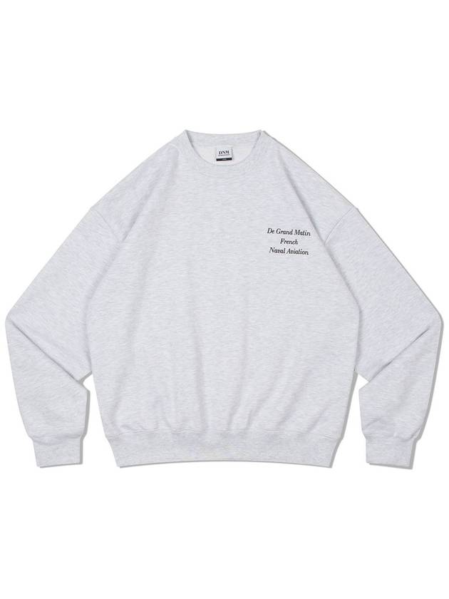 V Heavy Sweat Slogan Sweatshirt 1% Melange - DE GRAND MATIN - BALAAN 3