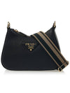 Vitello Dino Leather Shoulder Bag Black - PRADA - BALAAN 3