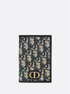 Oblique Jacquard 30 Montaigne Passport Wallet Blue - DIOR - BALAAN 2