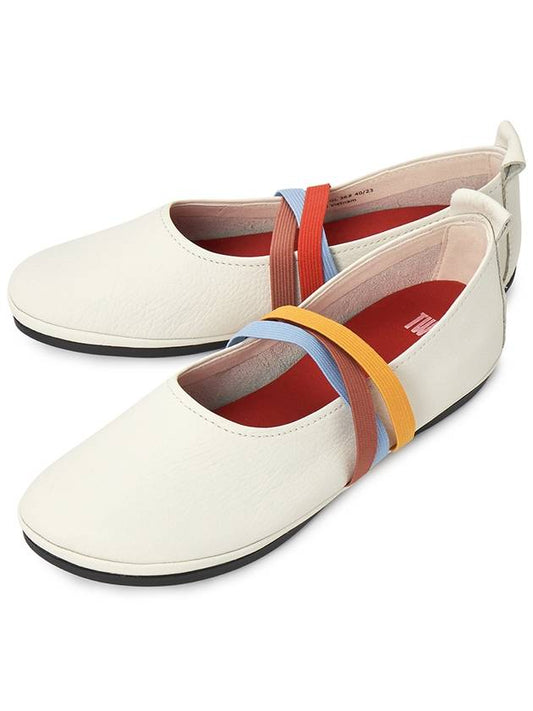 Right Nina Leather Ballerina Shoes White - CAMPER - BALAAN 2