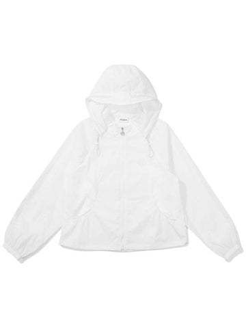 Light weight lightweight hoodie jacket WHITE WOMAN - MALBON GOLF - BALAAN 1