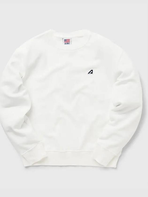 Iconic Logo Print Cotton Sweatshirt White - AUTRY - BALAAN 3