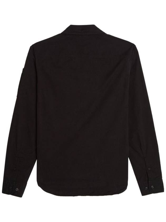 Gabardine Zipped Long Sleeve Shirt Black - CP COMPANY - BALAAN 4