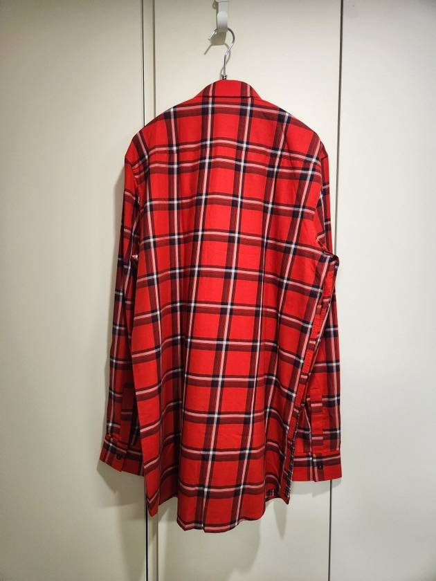 RED CHECK SHIRT - GIVENCHY - BALAAN 2