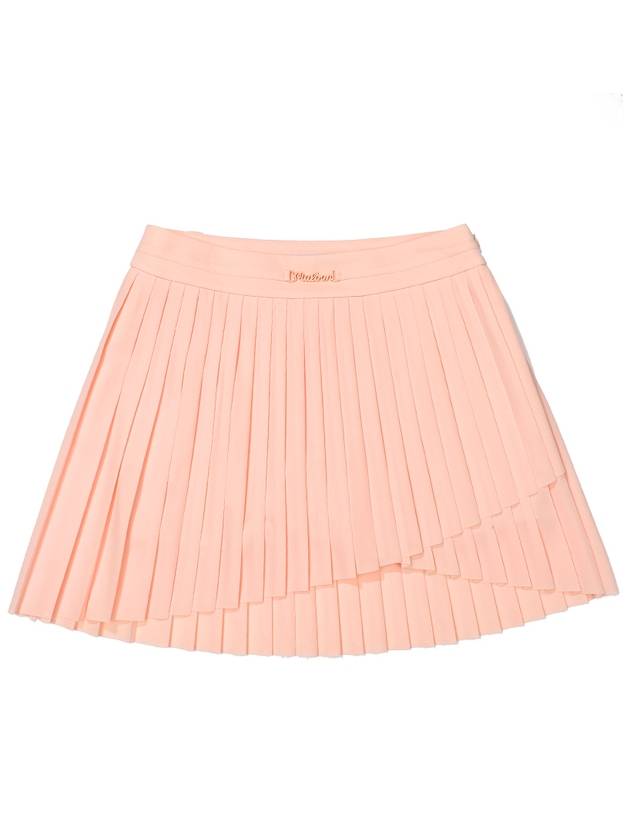 Unbalanced pleated skirt ORANGE WOMAN - MALBON GOLF - BALAAN 1