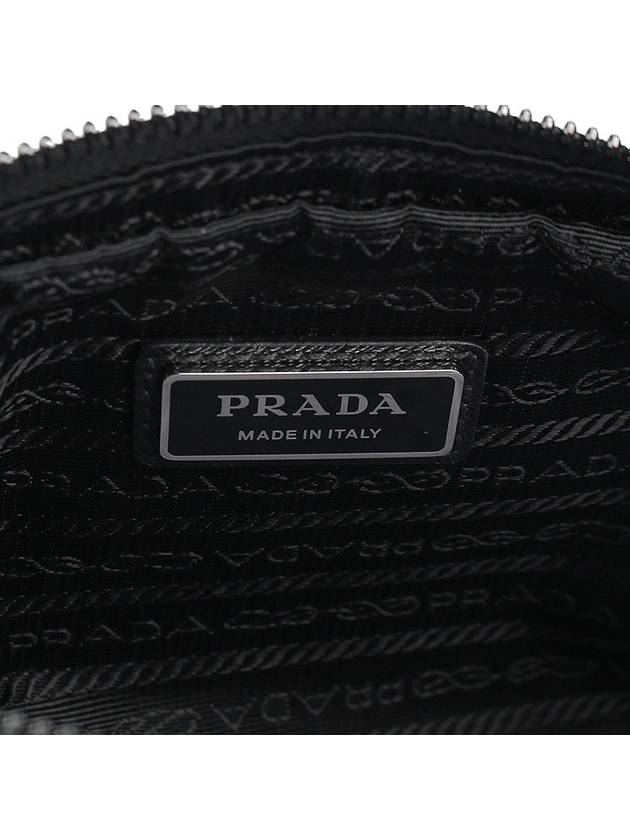 Re-Nylon Saffiano Leather Shoulder Bag Black - PRADA - BALAAN 11