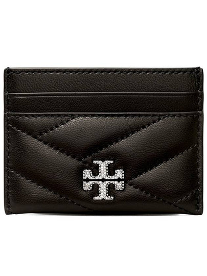 Kira Chevron Pave Card Wallet Black - TORY BURCH - BALAAN 2