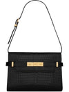 Manhattan Crocodile Small Shoulder Bag Black - SAINT LAURENT - BALAAN 2