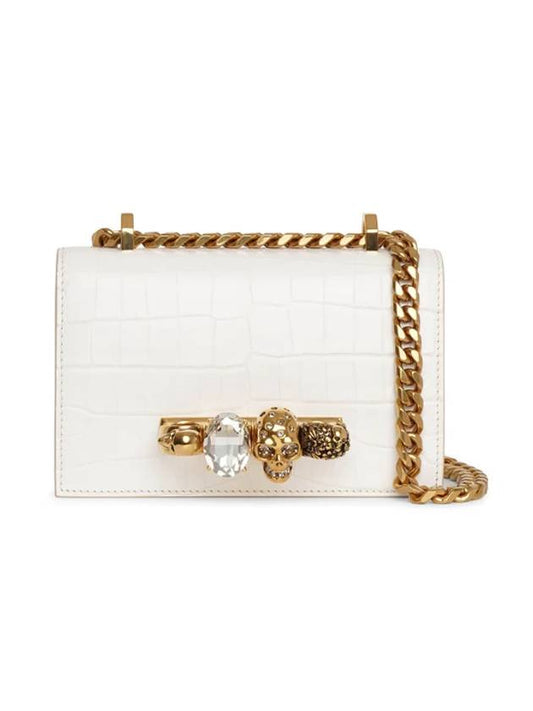 Jewel Small Satchel Cross Bag White - ALEXANDER MCQUEEN - BALAAN 1