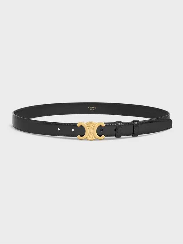 Triomphe Taurillon Medium Leather Belt Black - CELINE - BALAAN 4