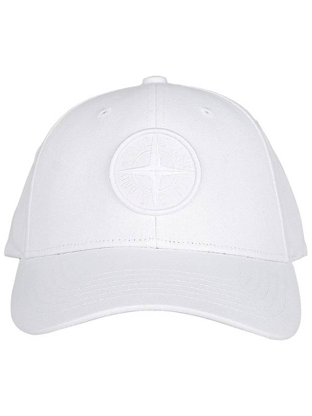 6 Panel Ball Cap White - STONE ISLAND - BALAAN 3