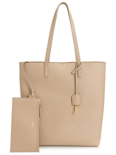 North South Shopping Tote Bag Beige - SAINT LAURENT - BALAAN 1