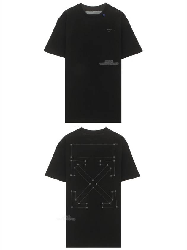 Backbone Arrow Oversized Short Sleeve T-Shirt Black - OFF WHITE - BALAAN 6