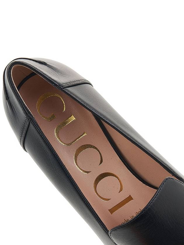 Horsebit Square Toe Leather Loafers Black - GUCCI - BALAAN 8