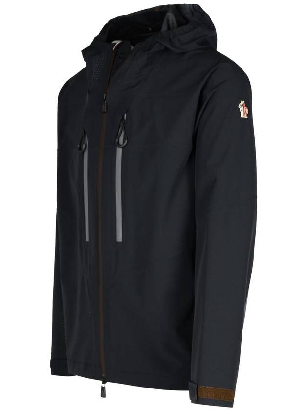 Orden Nylon Zip-Up Hoodie Black - MONCLER - BALAAN 3