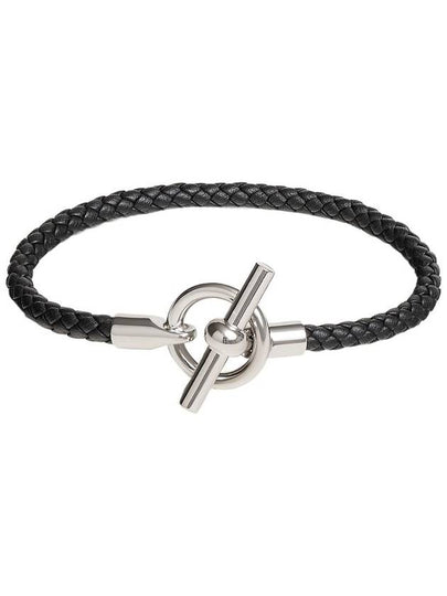 Glenan Silver Chain Bracelet Noir - HERMES - BALAAN 2