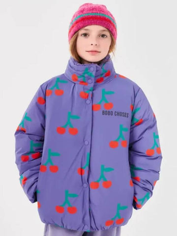 Bobo Cherry Allover Anorak Padding B224AC133 Italian Kids - BOBO CHOSES - BALAAN 1