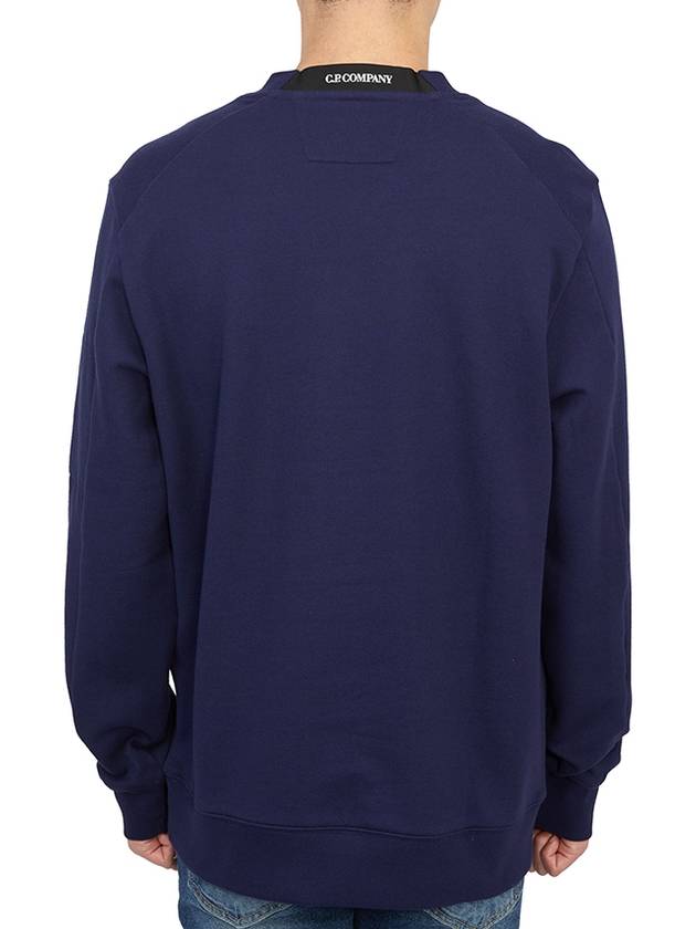 Men's Lens Wappen Diagonal Sweatshirt Navy - CP COMPANY - BALAAN 5