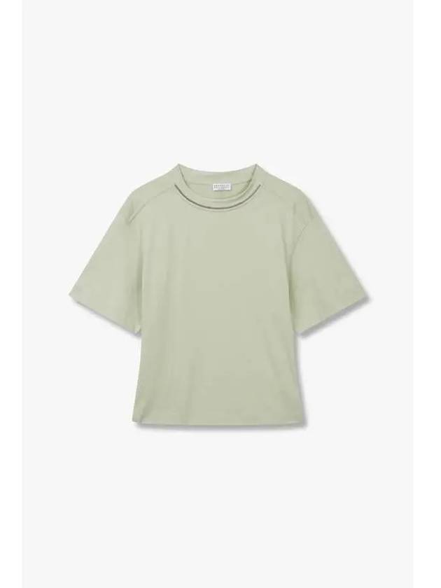 10 ePoint Women s Monili Crew Neck Cotton T Shirt Light Green - BRUNELLO CUCINELLI - BALAAN 1