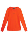 Golf Logo Print Ada Long Sleeve T-Shirt Tangerine Tango - J.LINDEBERG - BALAAN 2