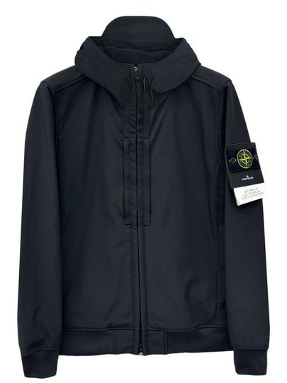 Soft Shell RE Dye Technology Hooded Jacket Black - STONE ISLAND - BALAAN 2