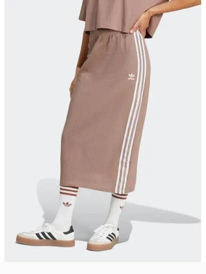 Logo Knit A-Line Skirt Trace Brown - ADIDAS - BALAAN 2