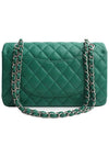 Classic medium green silver shoulder bag number 22 - CHANEL - BALAAN 3