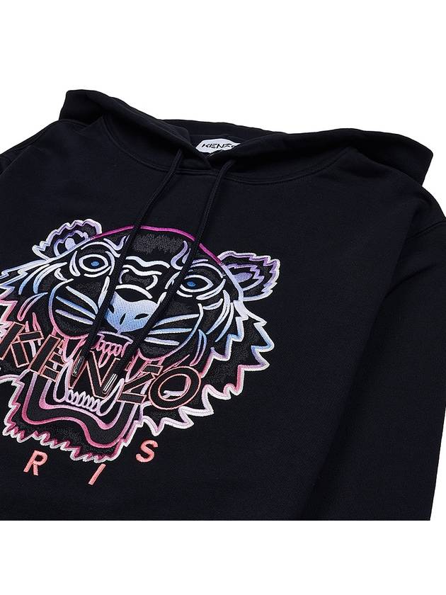 Tiger Logo Hoodie Black - KENZO - BALAAN 4