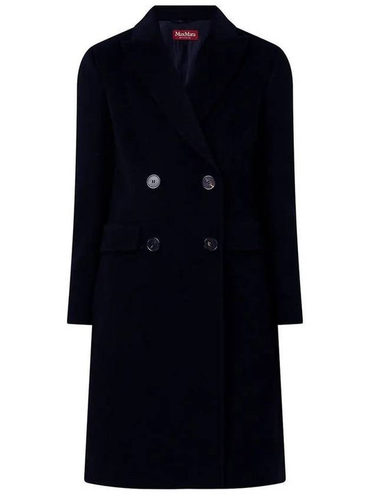 MANUEL Wool Coat Navy 60161629 010 - MAX MARA - BALAAN 1