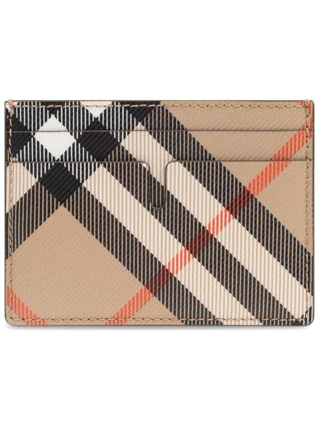 Check Card Case Wallet Beige - BURBERRY - BALAAN 3