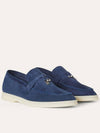 Summer Charms Walk Suede Loafers True Dark Blue - LORO PIANA - BALAAN 2