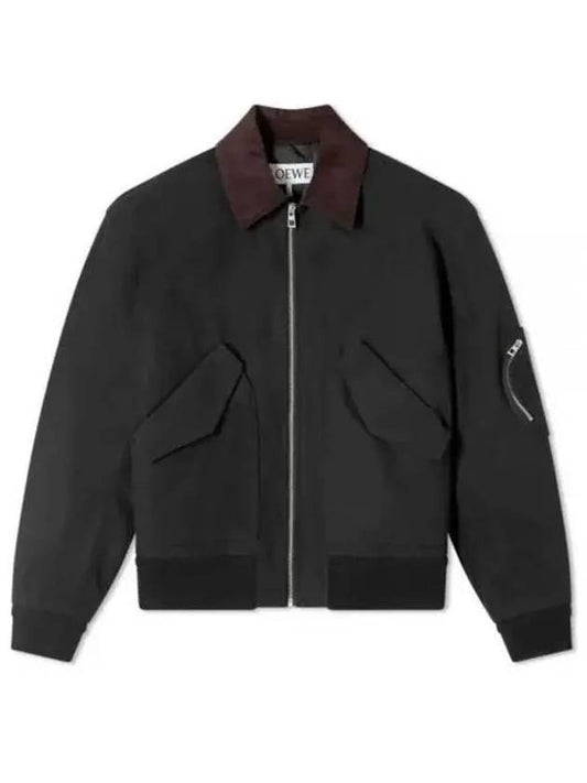 Classic Cotton Bomber Jacket Black - LOEWE - BALAAN 2