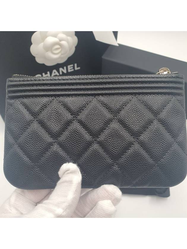 Boy Leather Mini Pouch Bag Black - CHANEL - BALAAN 8