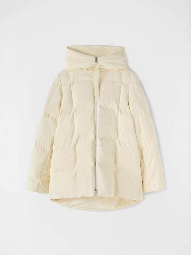 Zipper Quilted Hood Down Padding Ivory - JIL SANDER - BALAAN 2