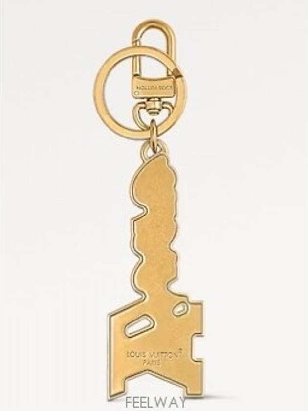LV Lovers Stud Bag Charm Key Holder Gold - LOUIS VUITTON - BALAAN 4