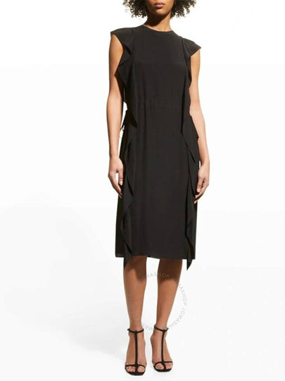 Burberry Kyle Ruffle Detail Silk Crepe De Chine Dress, Brand Size 2 (US Size 0) - BURBERRY - BALAAN 2