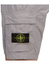 Light Stretch Cotton Bermuda Shorts Dust Grey - STONE ISLAND - BALAAN 10