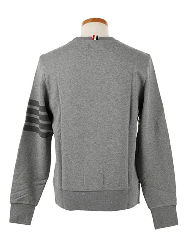 4 Bar Tonal Crew Neck Sweatshirt Grey - THOM BROWNE - BALAAN 4