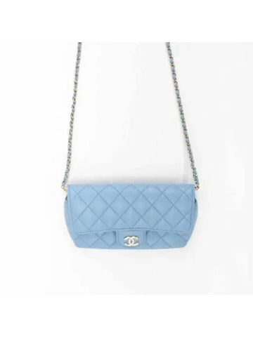 Classic caviar sunglasses case chain mini bag light blue AP2044 - CHANEL - BALAAN 1