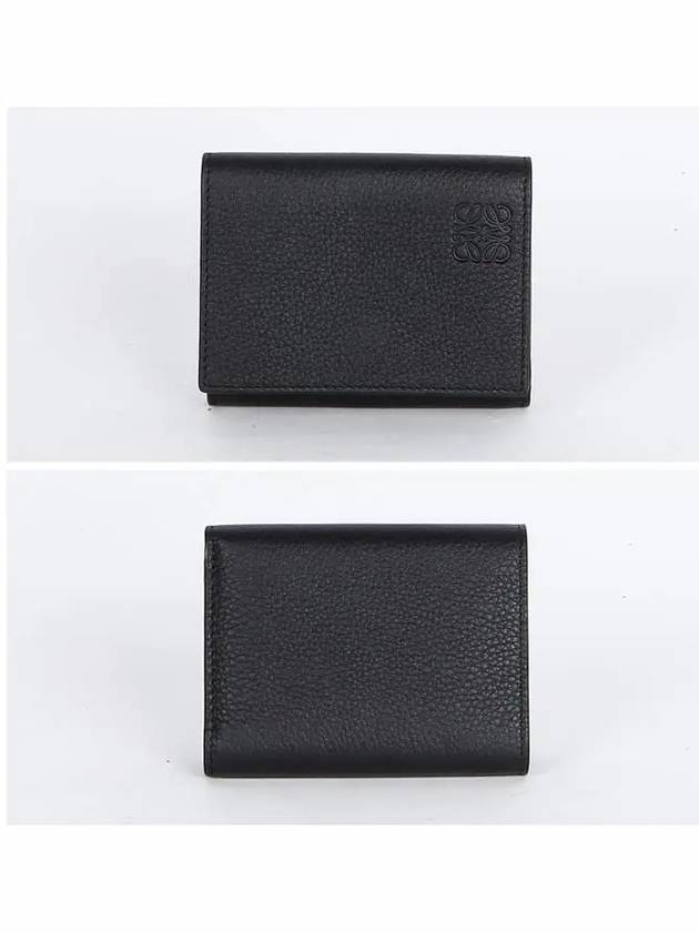 Soft Grained Leather Half Wallet Black - LOEWE - BALAAN 3