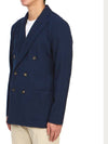 Double Breasted Blazer Jacket Navy - RVR LARDINI - BALAAN 3