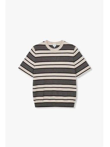 Sseudday Max Cotton Silk Striped Knit Beige - PAUL SMITH - BALAAN 1