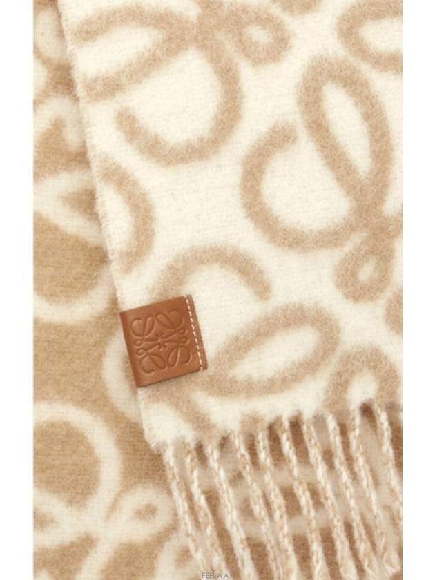 Anagram Scarf Beige White - LOEWE - BALAAN 6