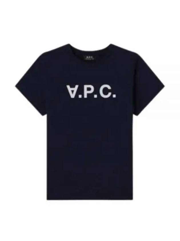 VPC Logo Organic Cotton Short Sleeve T-Shirt Navy - A.P.C. - BALAAN 2