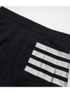 4 Bar Logo Plain Weave Wool Pleated Skirt Navy - THOM BROWNE - BALAAN 4