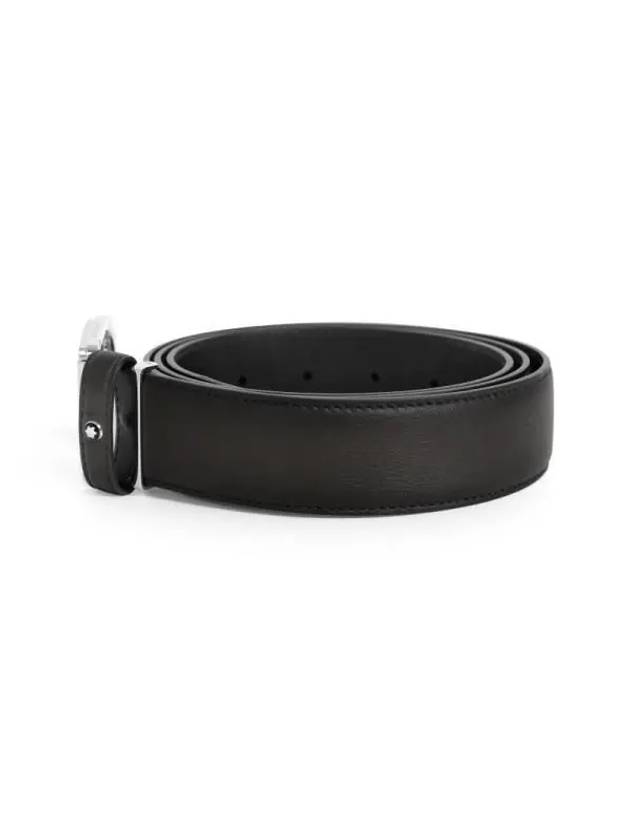 Horseshoe Buckle Classic Leather Belt Grey - MONTBLANC - BALAAN 5