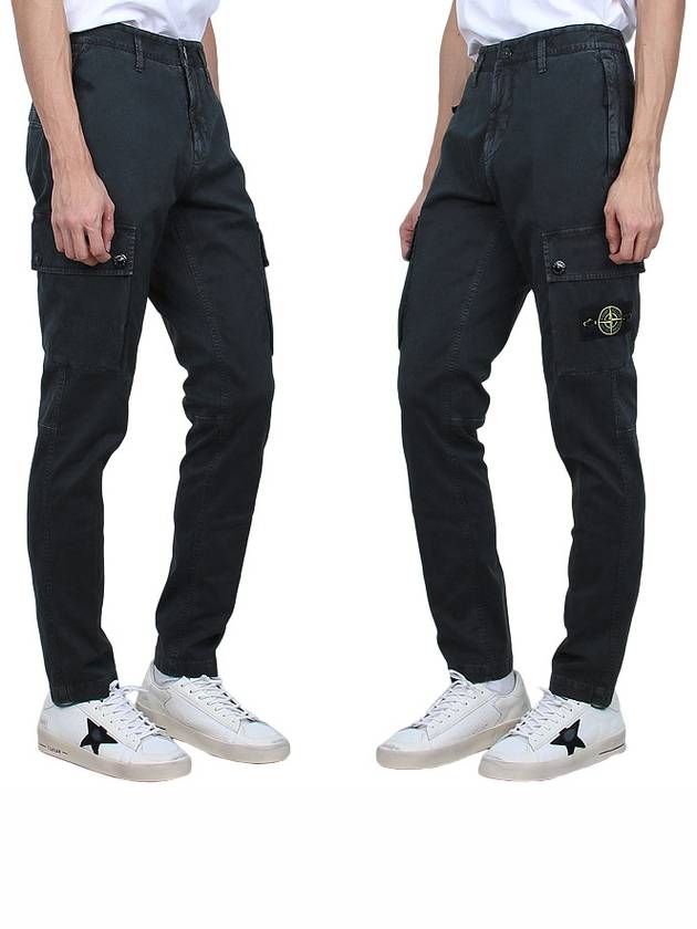 Compass Badge Cargo Straight Pants Black - STONE ISLAND - BALAAN 4