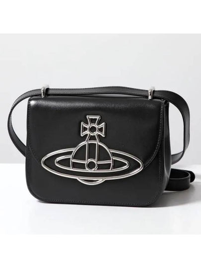 Linda Logo Plaque Leather Cross Bag Black - VIVIENNE WESTWOOD - BALAAN 2