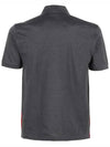 Men's Three Stripes Pocket Mercerized Short Sleeve Polo Shirt Dark Grey - THOM BROWNE - BALAAN 3